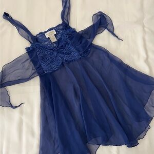 Victoria's Secret Blue Sheer Chemise